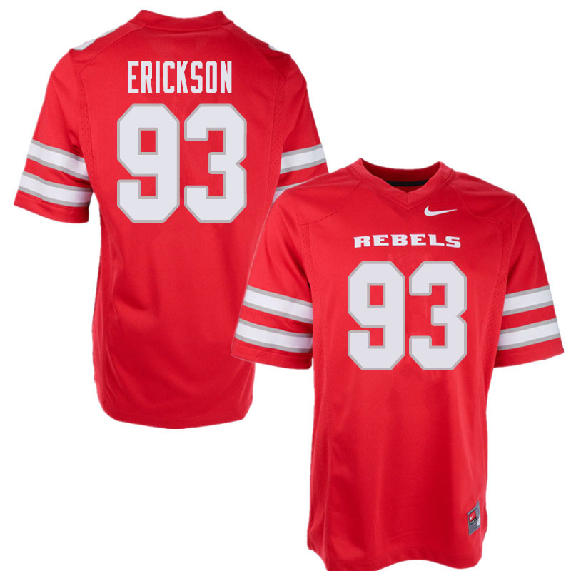 Men's UNLV Rebels #93 Riley Erickson College Football Jerseys Sale-Red